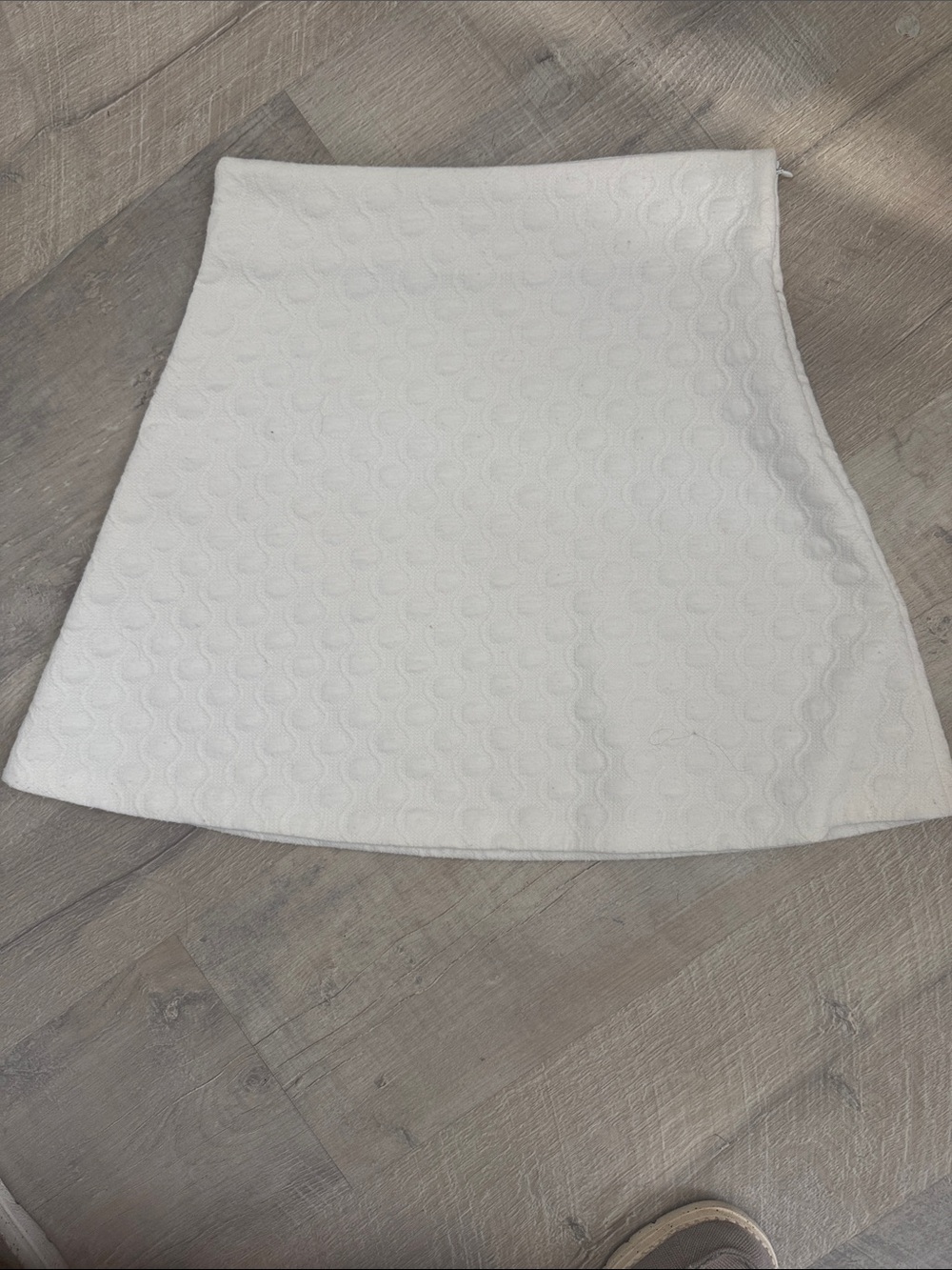 Bar III White Textured A-Line Mini Skirt